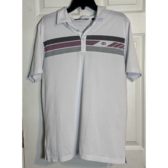Travis Mathew Men's White Polo Shirt, Large - Picture 1 of 8
